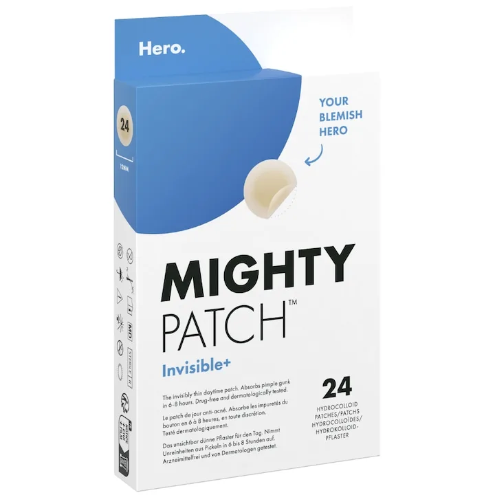 Hero Mighty Patch Invisible+ Plasturi hidrocoloidali