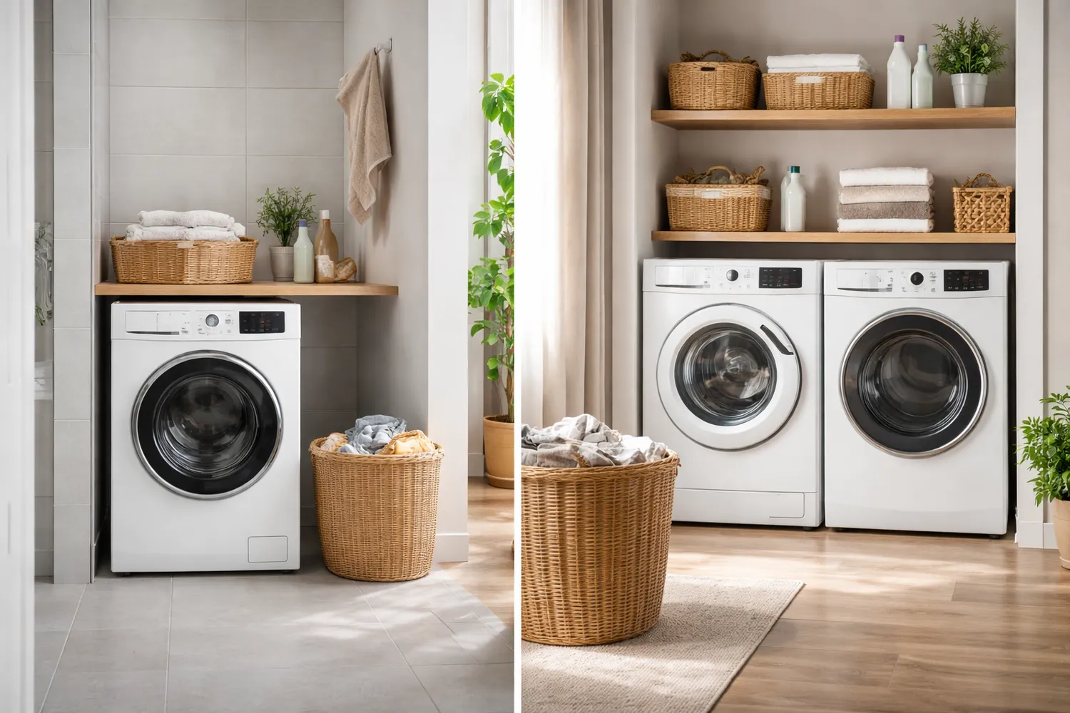 Mașină cu uscător vs uscător de rufe separat