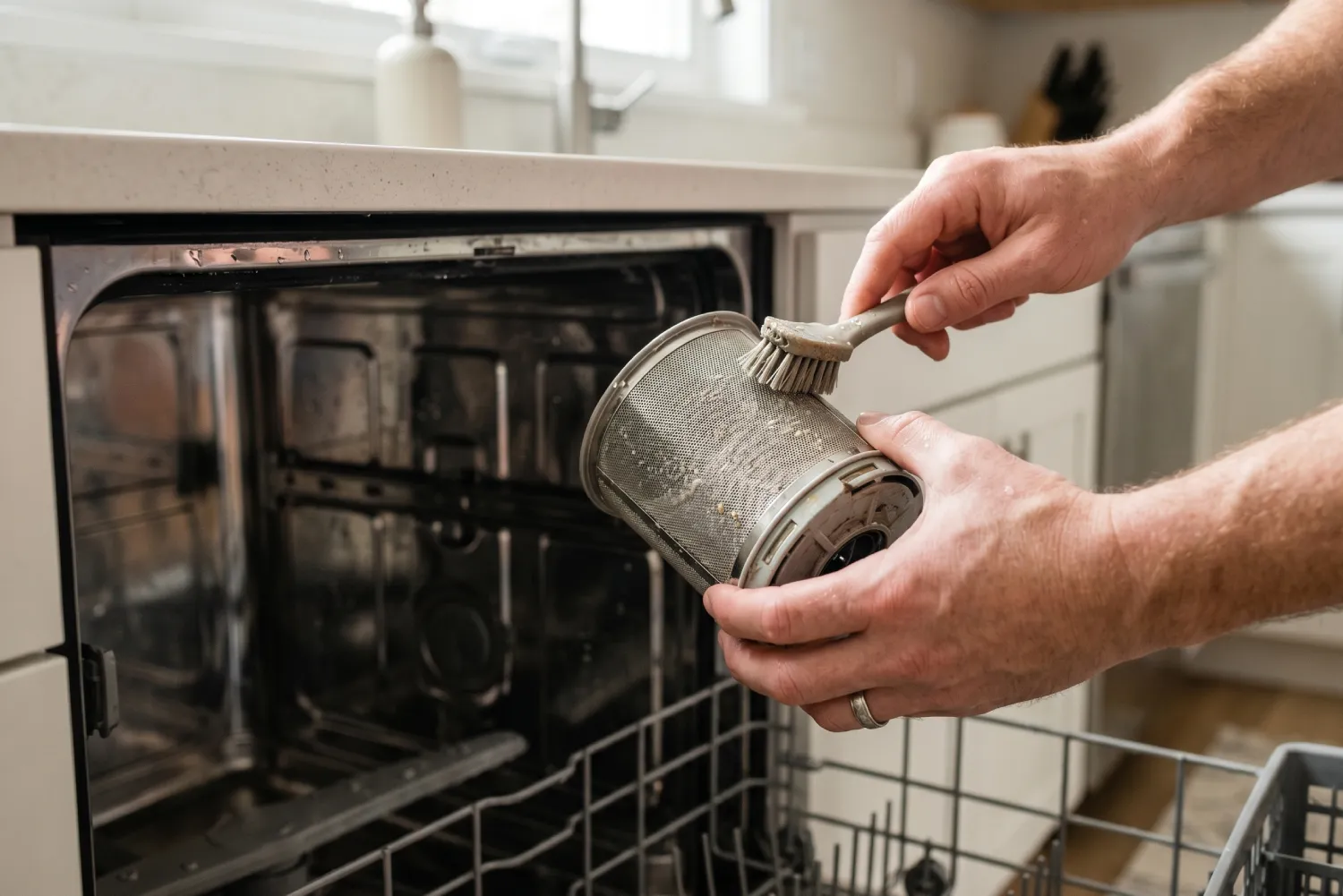 Curățarea filtrului unei mașini de spălat vase