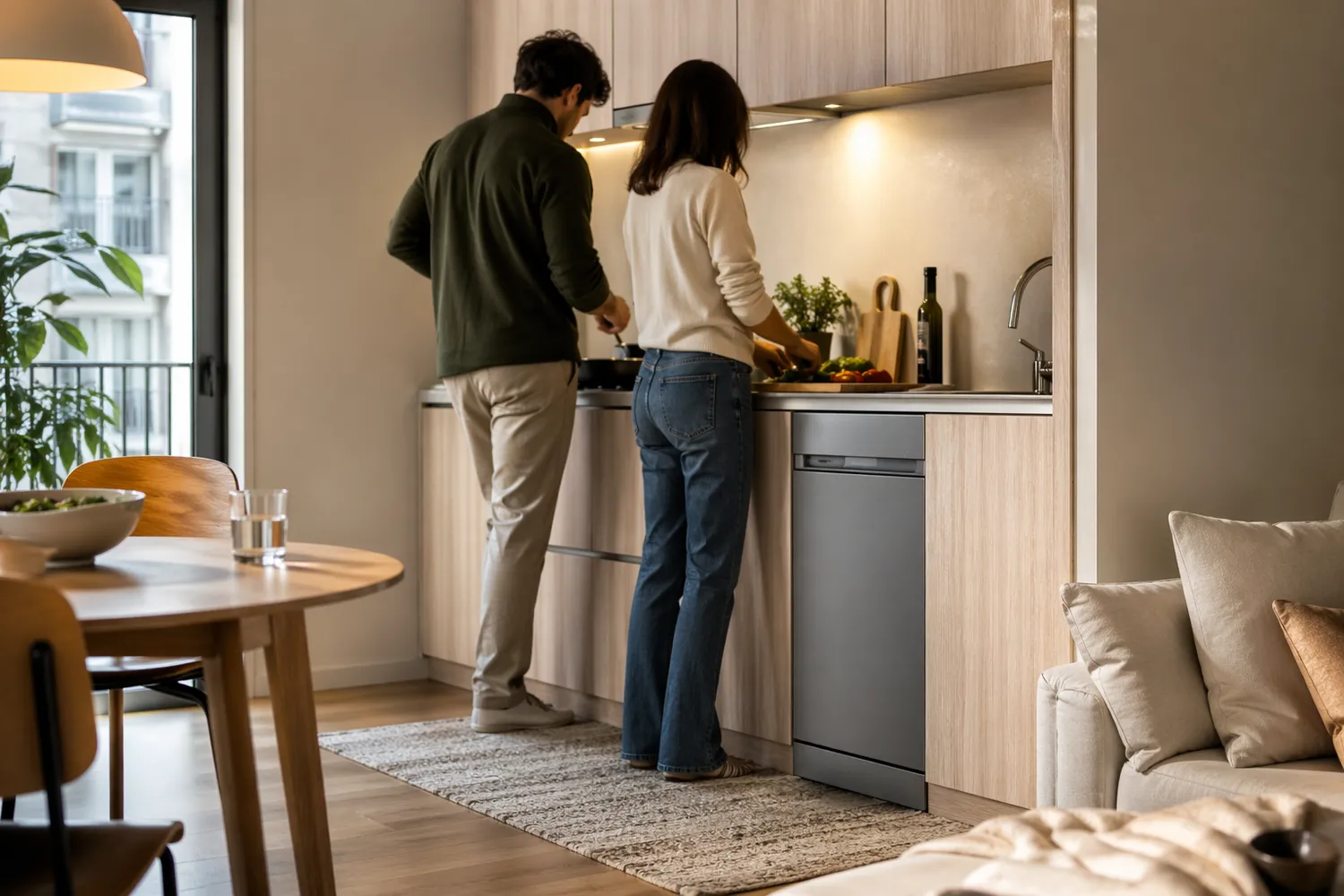 Mașină de spălat vase slim potrivită pentru două persoane