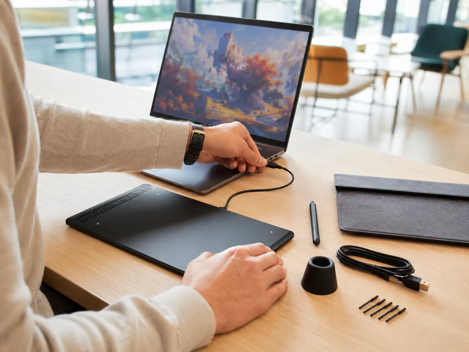 Accesorii și conectivitate pentru tableta grafică Accesorii și conectivitate pentru tableta grafică