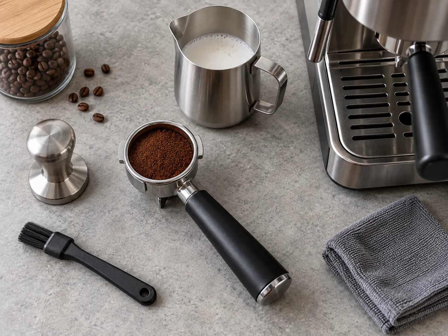 Accesorii pentru espressor manual și întreținerea aparatului de cafea Accesorii pentru espressor manual și întreținerea aparatului de cafea