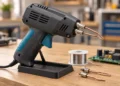 Pistol de lipit cu fludor electric, cu vârf metalic și accesorii pentru realizarea conexiunilor electronice