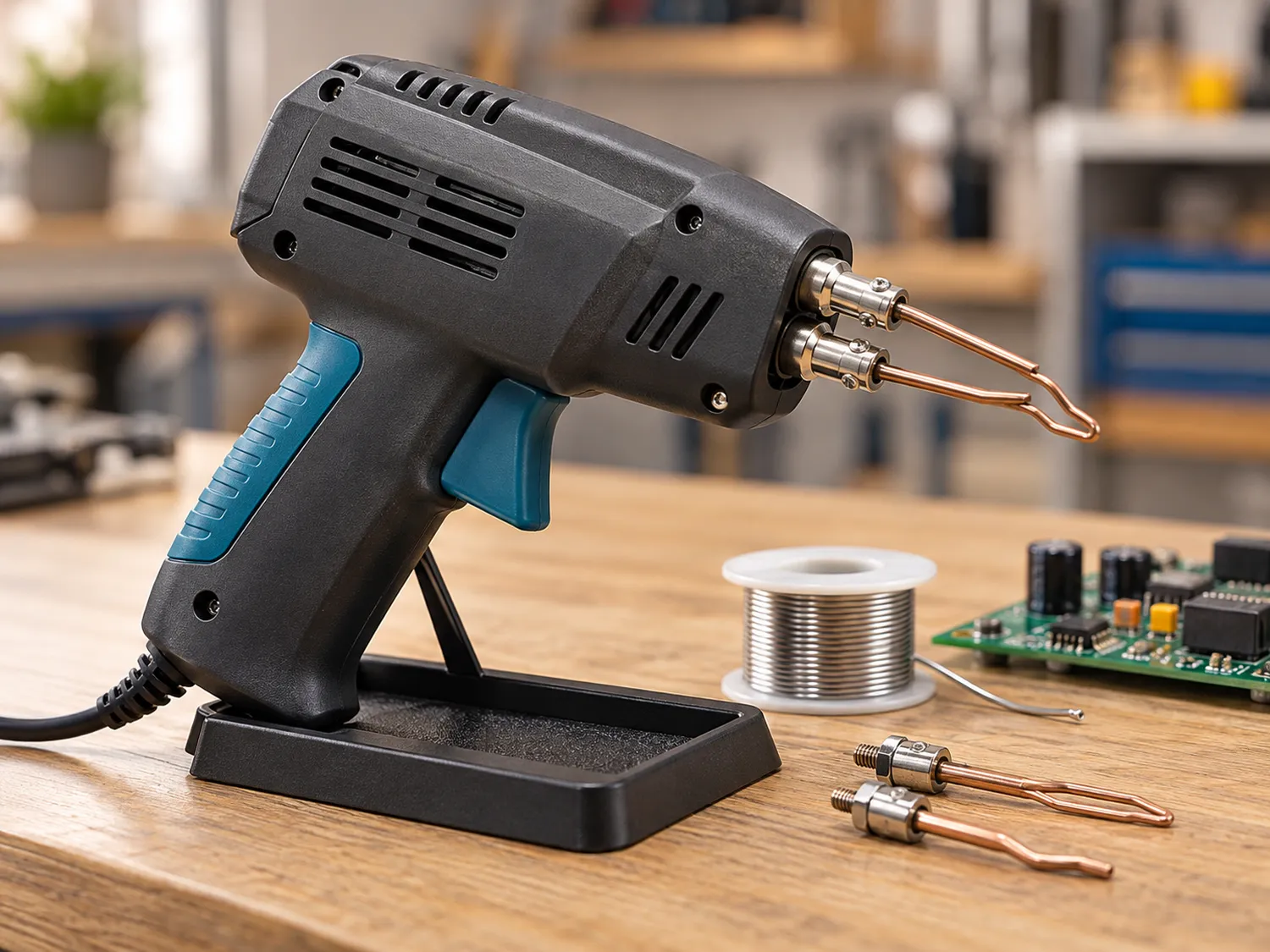 Cel mai bun pistol de lipit cu fludor letcon Pistol de lipit cu fludor electric, cu vârf metalic și accesorii pentru realizarea conexiunilor electronice