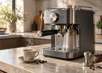 Espressor manual pentru prepararea cafelei espresso acasă