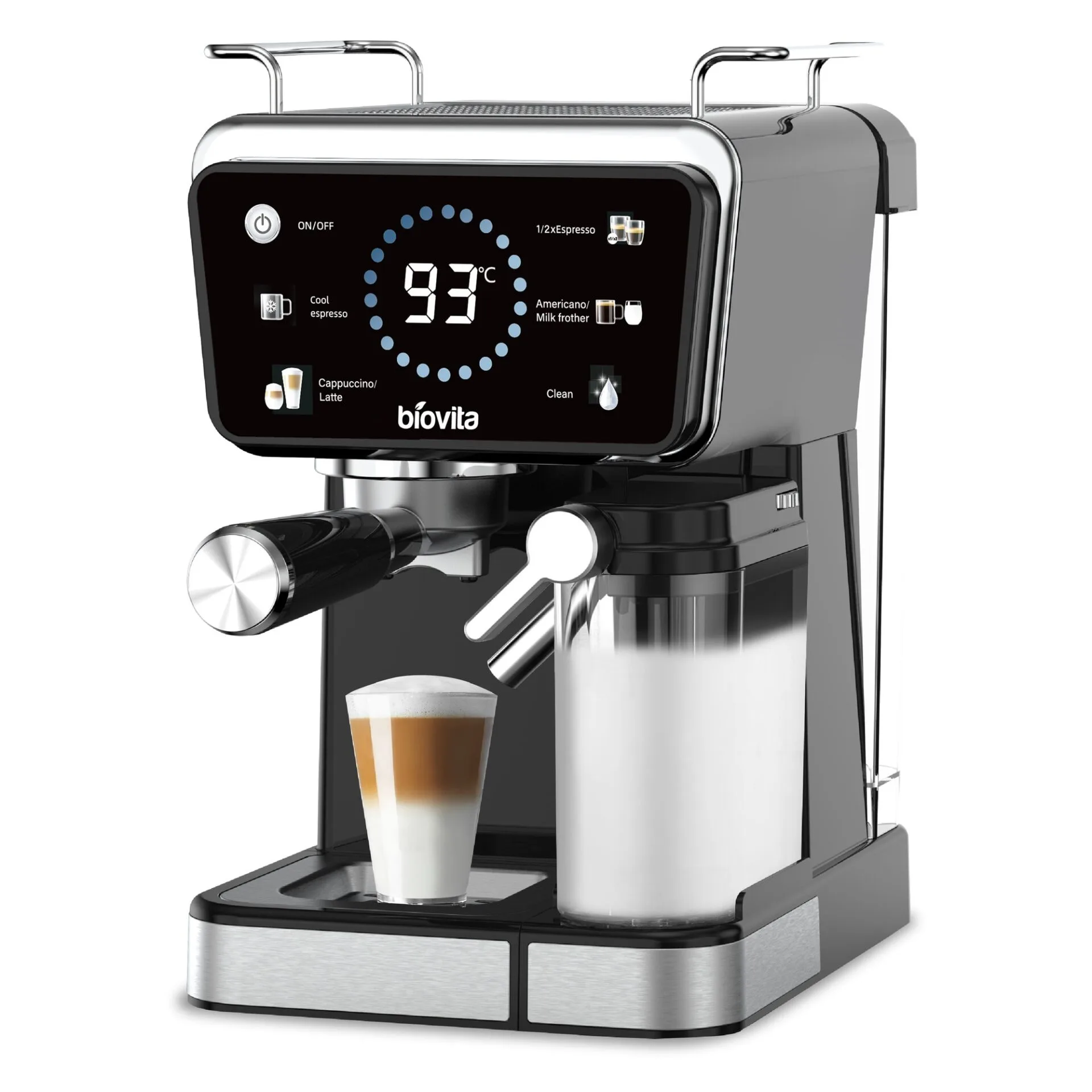 Espressor cu Spumare Automata, Biovita ECLIPSE-PLUS, 1350W, 20 Bari Espressor cu Spumare Automata, Biovita ECLIPSE-PLUS, 1350W, 20 Bari
